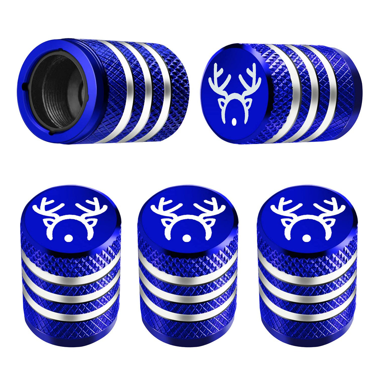 DECURCAR Tire Valve Stem Caps 5 Pack American Flag - Black Jansha Store