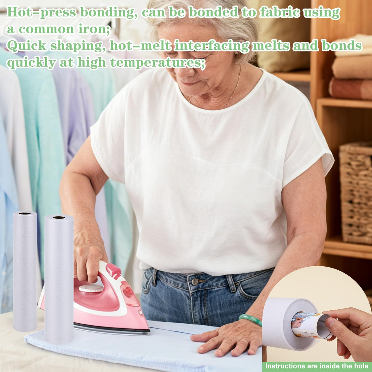 Medium Weight Interfacing Fabric for Sewing Iron On Fusible Interfacing Jansha Store