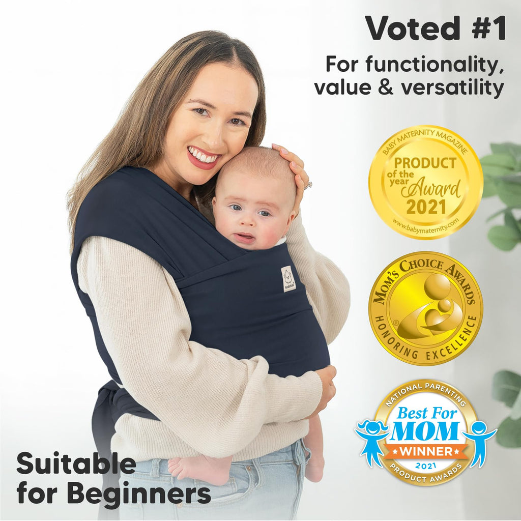 KeaBabies Baby Wrap Carrier, All in 1 Original Baby Carrier, Trendy Black Jansha Store