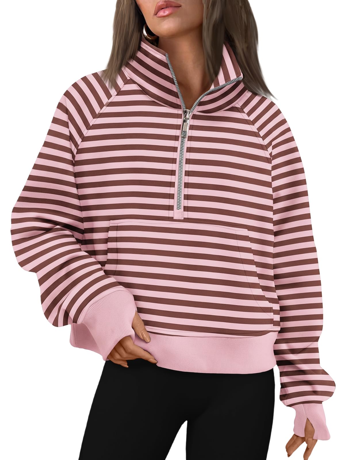 AUTOMET Womens Sweatshirts Half Zip Fleece Pullover Fall Outfits Jansha Store