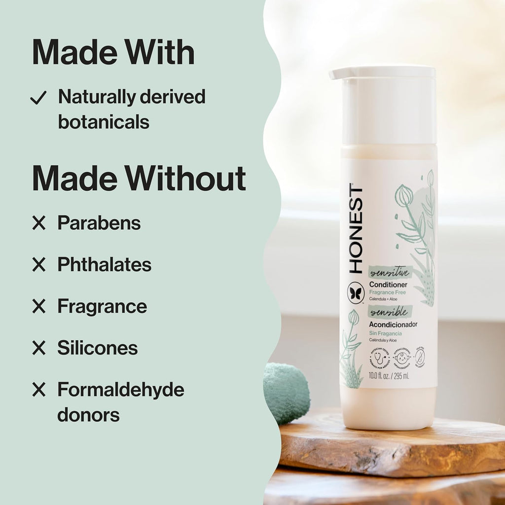 The Honest Company Conditioner, Hypoallergenic, Fragrance-Free, 10 fl oz Jansha Store