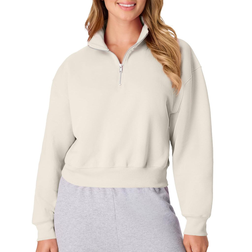 Hanes Women's EcoSmart Fleece Sweatshirt for Women, Soft Midweight - Full-Zip Hoodie, Sweatshirt, or 1/4 Zip Jansha Store