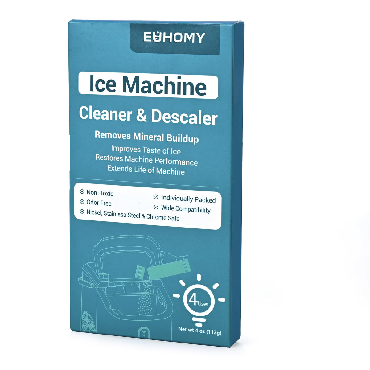 EUHOMY Ice Maker Cleaner & Descaler, 12 Uses & Individually Packed Jansha Store