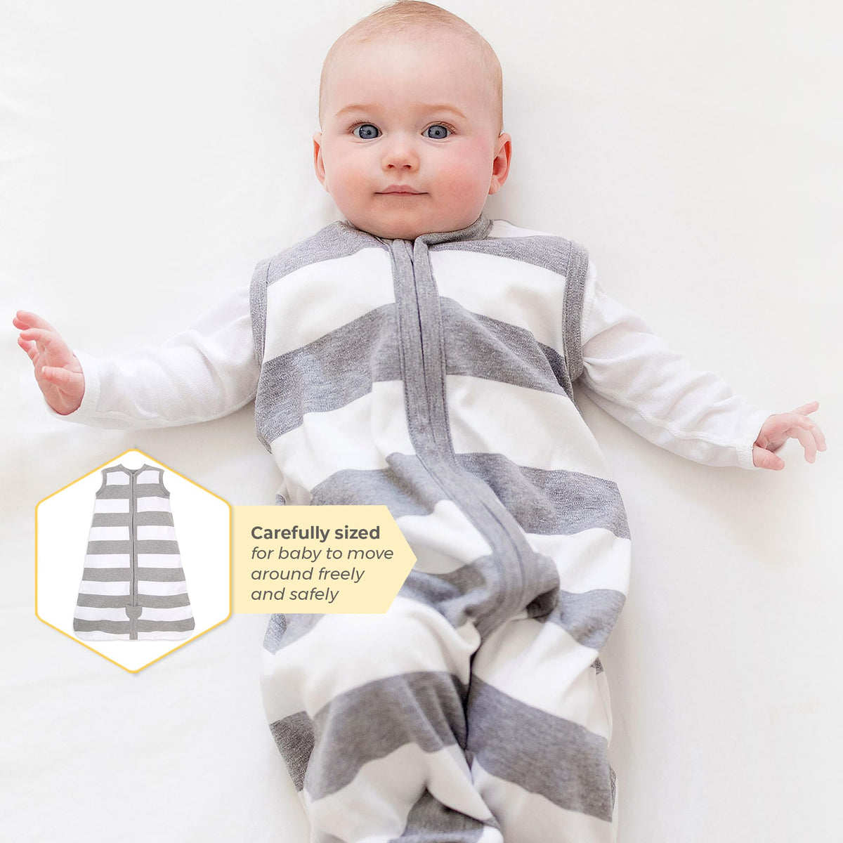 Burt's Bees Baby Infant Wearable Blanket, Organic Cotton Unisex Beekeeper - Light Weight 0.5 TOG or Medium Weight 1.5 TOG Jansha Store