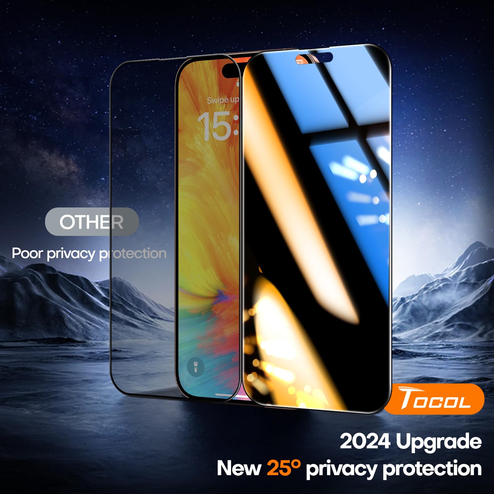 TOCOL for iPhone 17 Pro Max Screen Protector, Easy Installation Jansha Store