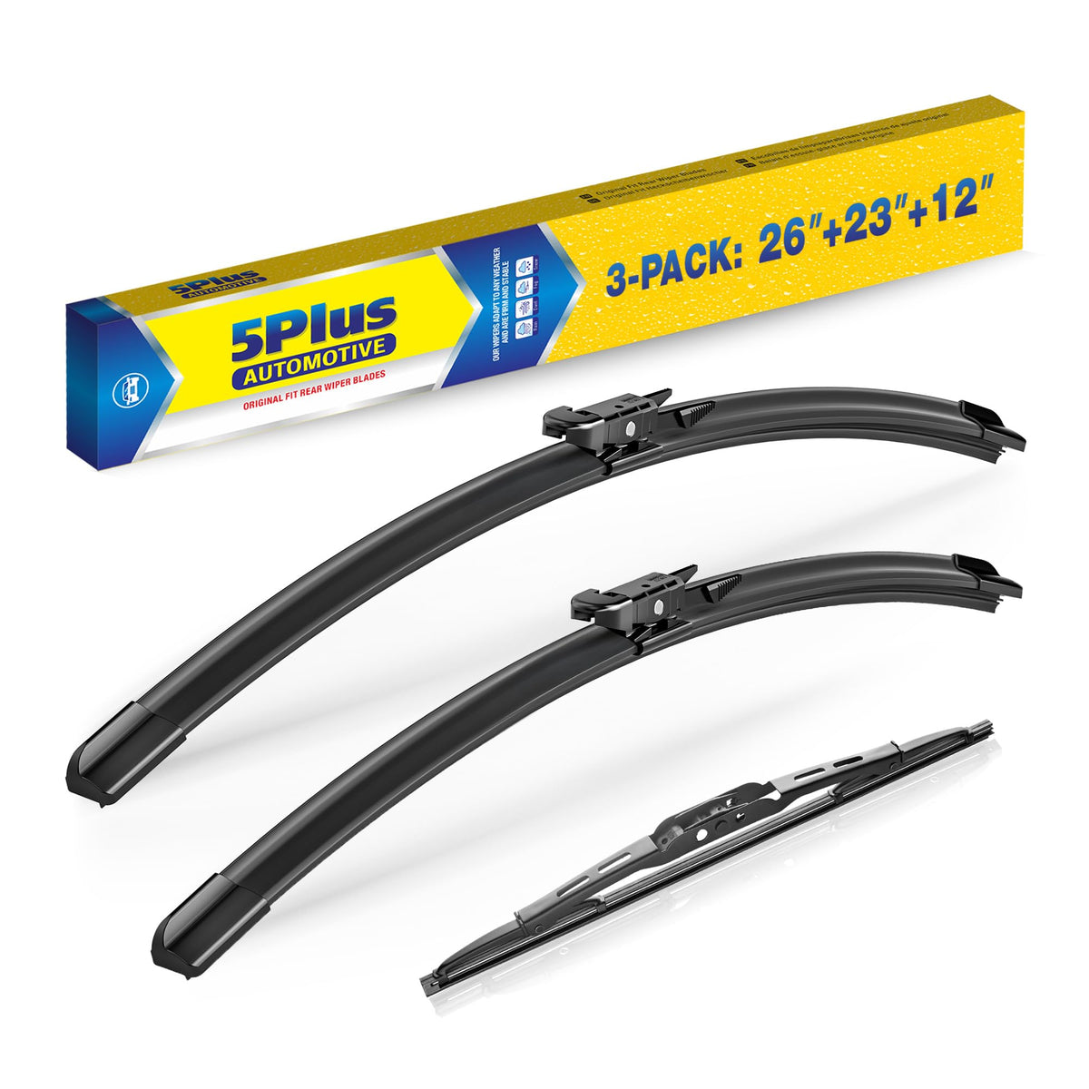 5 PLUS 20" Wiper Blades 2 Pack for J/U HOOK Front Arms,Premium All-Seasons Jansha Store