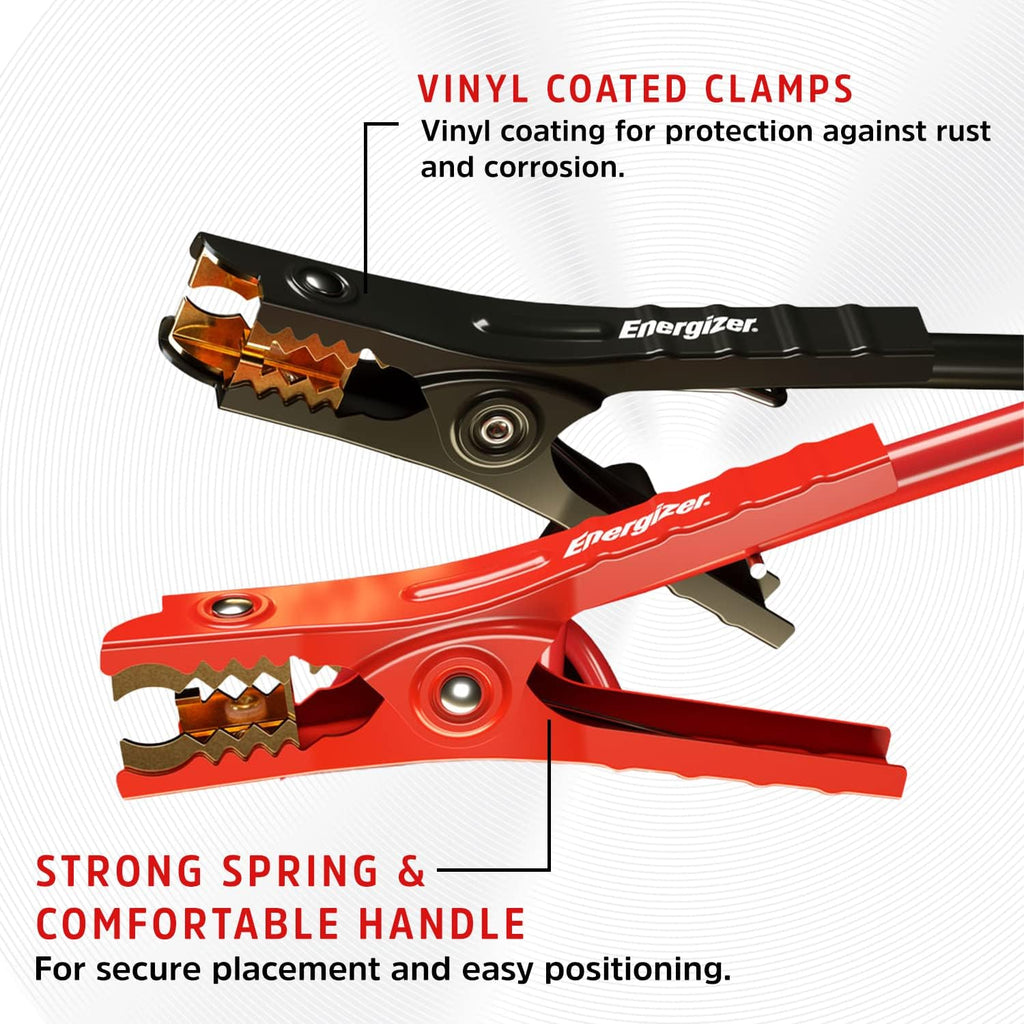 Energizer Jumper Cables for Car Battery, Heavy Duty Automotive Booster Cables for Jump Starting Dead or Weak Batteries with Carrying Bag Included (16-Feet (6-Gauge) Jansha Store
