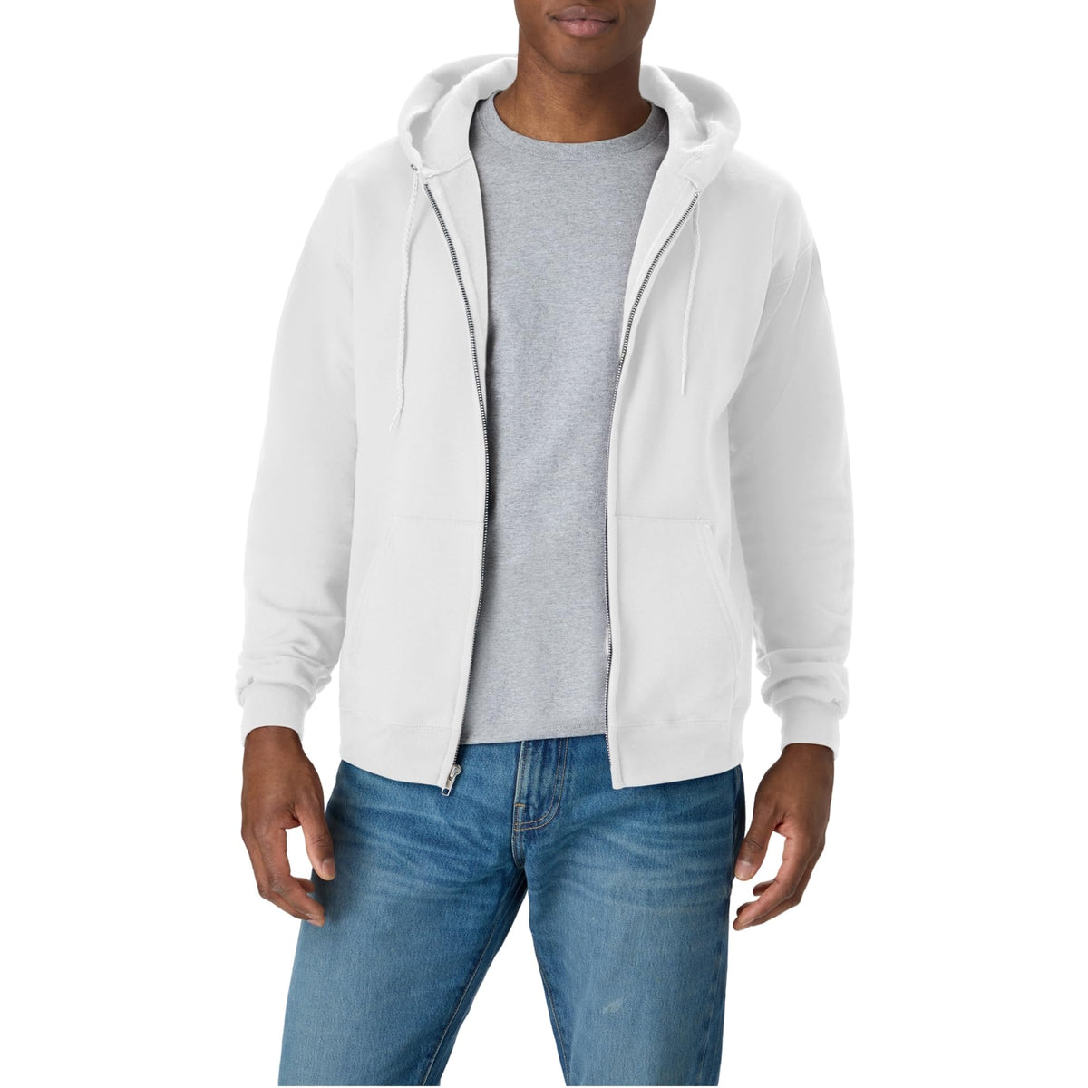 Hanes Men's Zip-up Hoodie, Ecosmart Fleece Full-zip Hoodie for Men, Hooded Sweatshirt Jansha Store