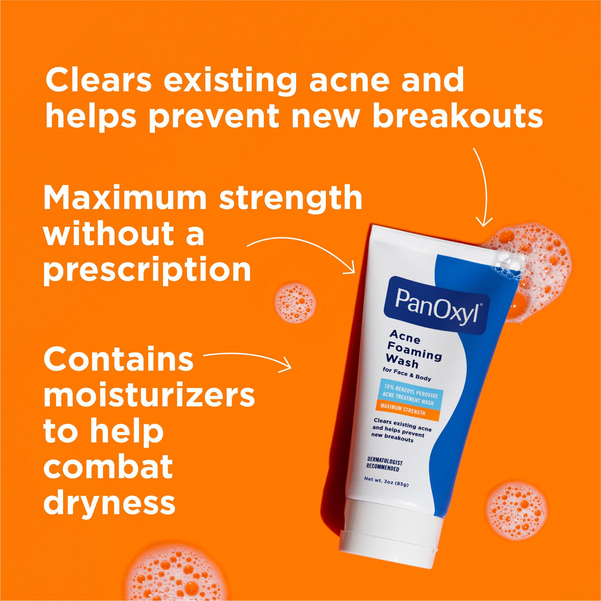 PanOxyl Acne Foaming Wash, 10% Benzoyl Peroxide, For Face & Body, 5.5 oz Jansha Store