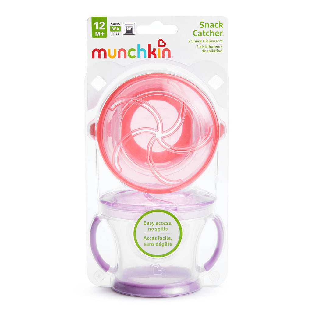 Munchkin Snack Catcher Snack Containers for Kids, No Spill, 2 Pack Jansha Store