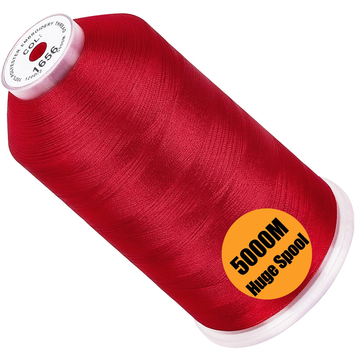 New brothread 5000M Huge Spool Embroidery Machine Thread - White Jansha Store