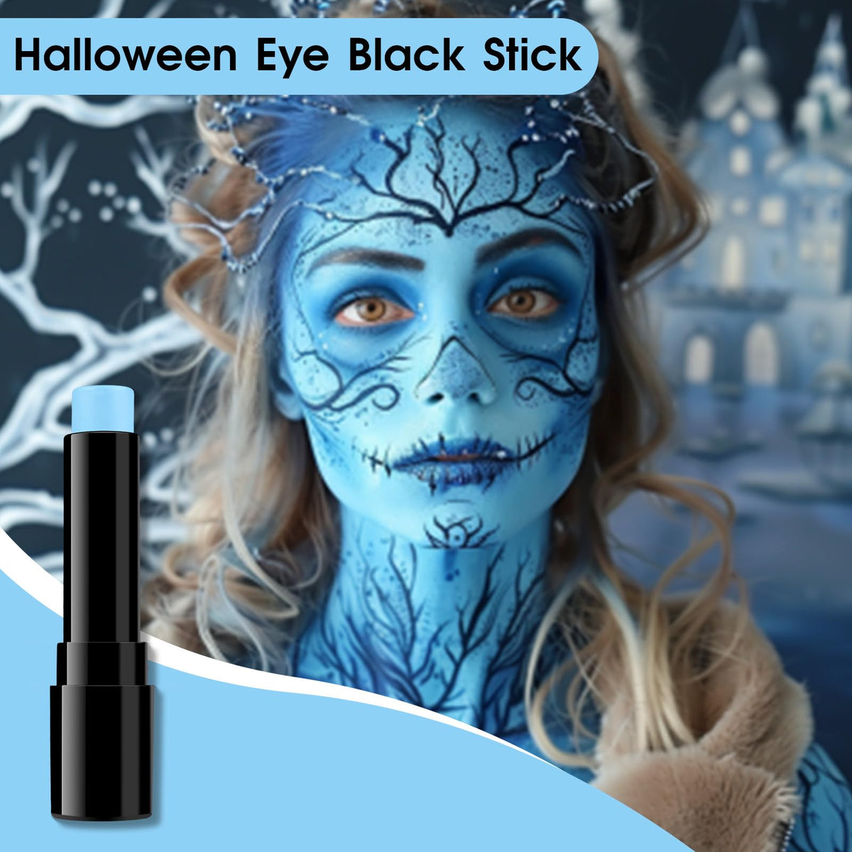 BADCOLOR Black Cream-Blendable Face Body Paint Stick for Adults Children Eye Black Softball Football Baseball Sports , Non-Toxic Hypoallergenic for Halloween SFX Makeup Cosplay Joker Costume Parties Jansha Store