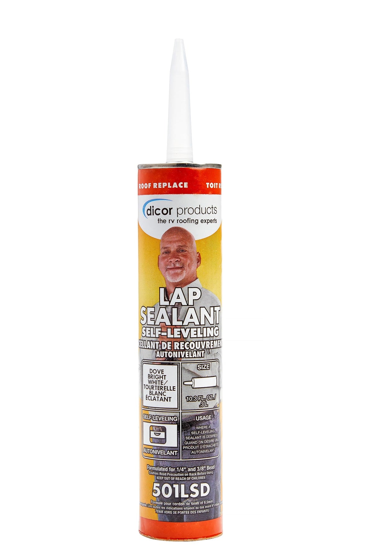 Dicor 501LSW-1 Self-Leveling Lap Sealant, White, 10.3 Oz, RV Roofing Jansha Store