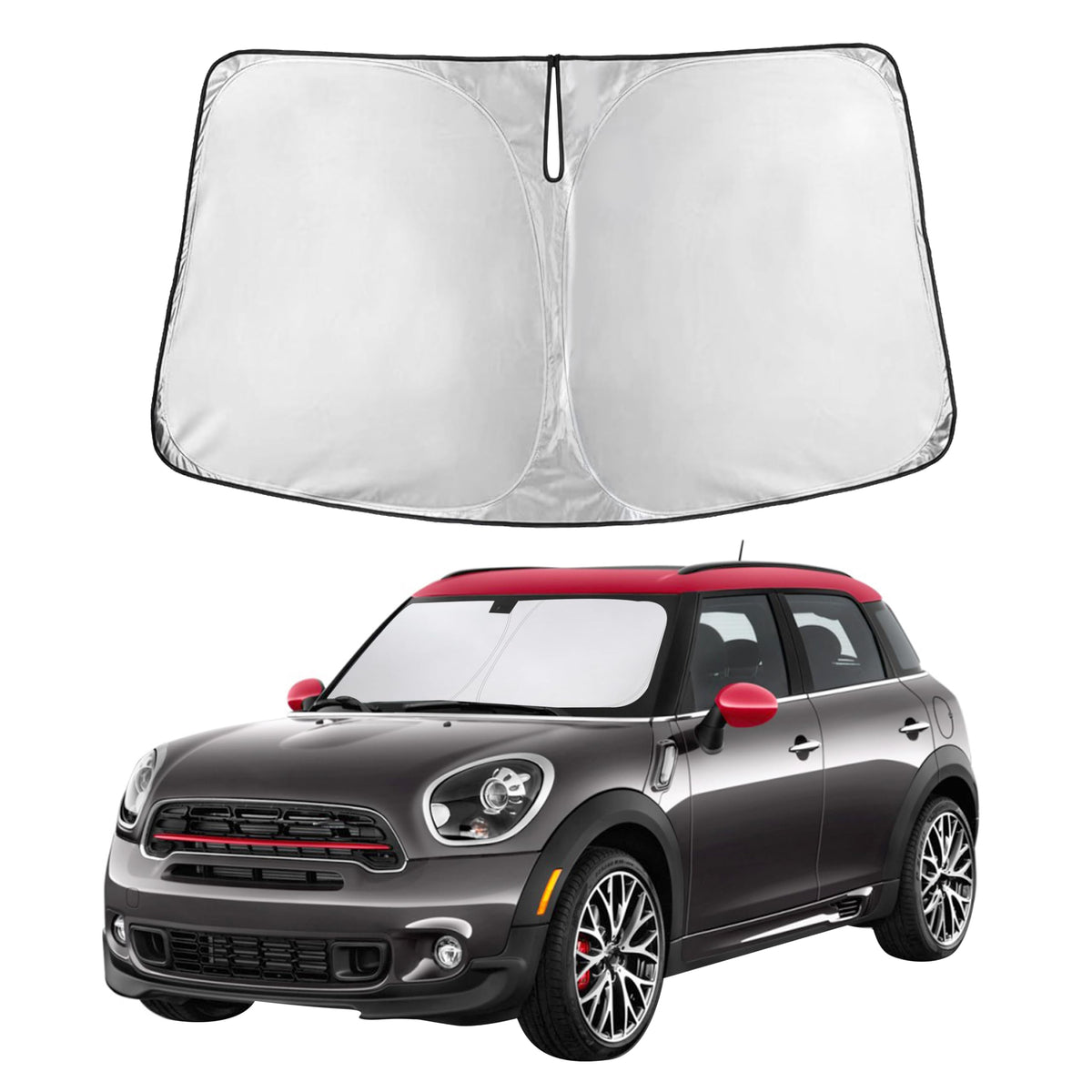 Autovir Windshield Sun Shade, Foldable Car Window Shades, 280T Visor Shade Jansha Store