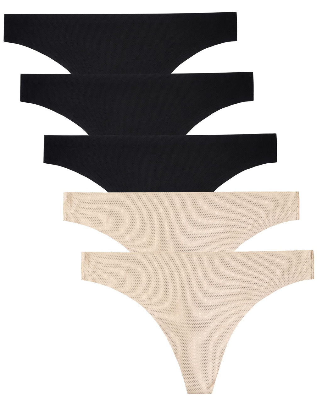 voenxe Seamless Women Underwear Thongs,No Show Ladies Workout Thong,5 Pack Jansha Store