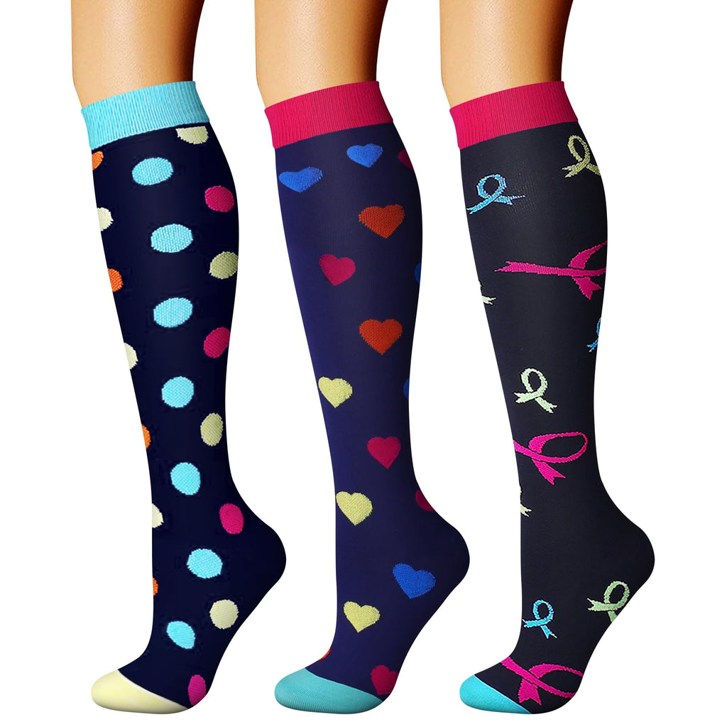 CHARMKING Compression Socks for Women & Men Circulation (3 Pairs) 15-20 mmHg is Best Support for Athletic Running Cycling Jansha Store