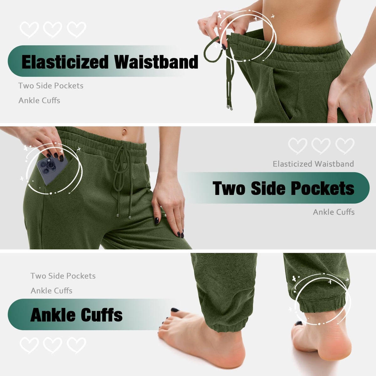 Walifrey Joggers with Pockets, Drawstring Sweatpants Women Jansha Store