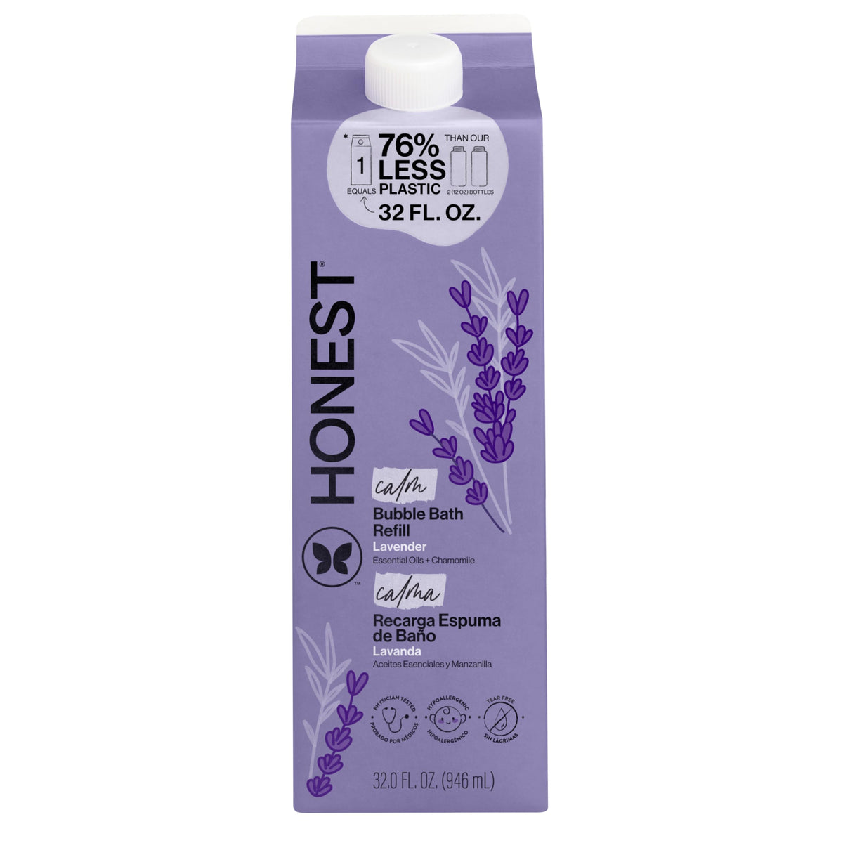 The Honest Company Bubble Bath, Hypoallergenic, Lavender Calm, 12 fl oz Jansha Store