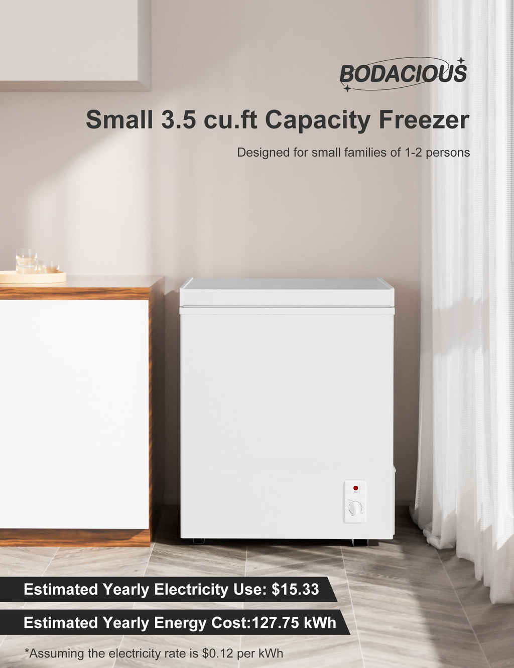 7.0 Cu Ft Chest Freezer - Energy Saving Quiet Top Open Door Mini Freezer Adjustable 6 Thermostat - Compact Small Deep Freezer w/Removable Basket and Defrost Water Drain for Home/Apartment/Garage Jansha Store