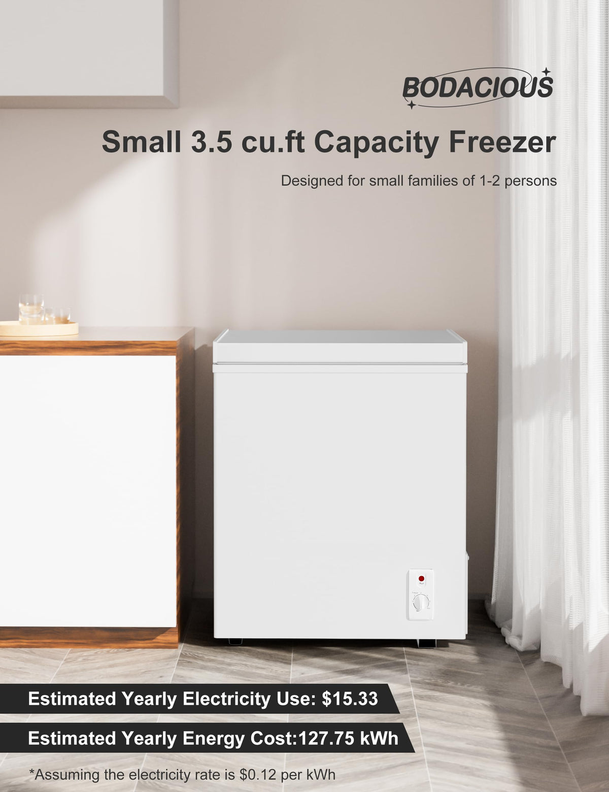 7.0 Cu Ft Chest Freezer - Energy Saving Quiet Top Open Door Mini Freezer Adjustable 6 Thermostat - Compact Small Deep Freezer w/Removable Basket and Defrost Water Drain for Home/Apartment/Garage Jansha Store