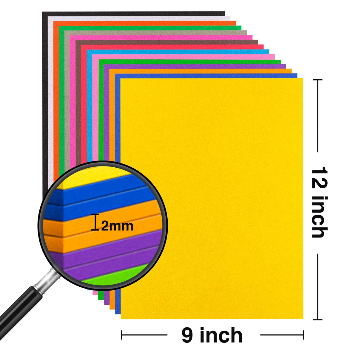 3-Pack 2mm Thick Black Eva Foam Cosplay Sheets roll, 13.5" x 49" Premium eva Craft Foam for Cosplay Costume by MEARCOOH Jansha Store