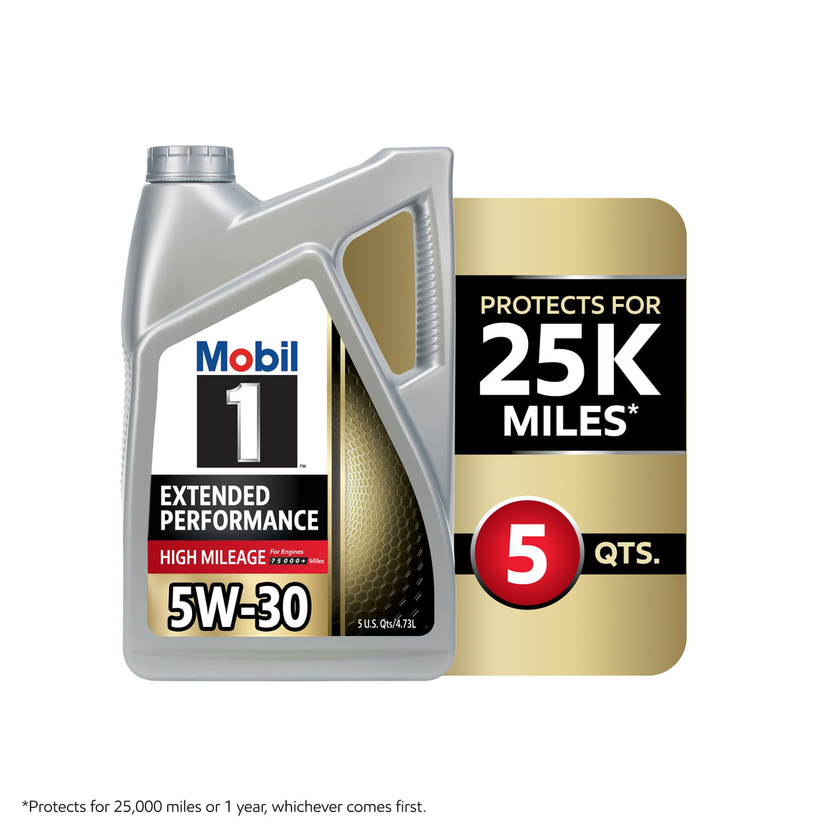 Mobil 1 Advanced Fuel Economy Full Synthetic Motor Oil 0W-20, 5 Quart Jansha Store