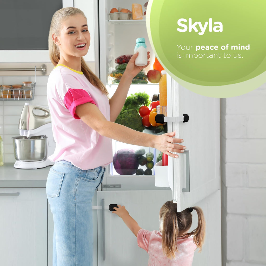 SKYLA HOMES Cabinet Strap Locks for Baby Proofing, 2 Pack, Gray Jansha Store