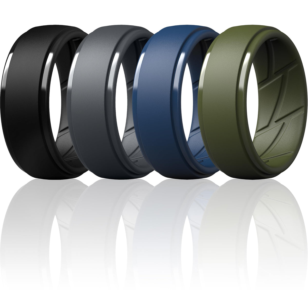 ThunderFit Men's Silicone Rings, Breathable Rubber Bands, 10mm Wide Jansha Store