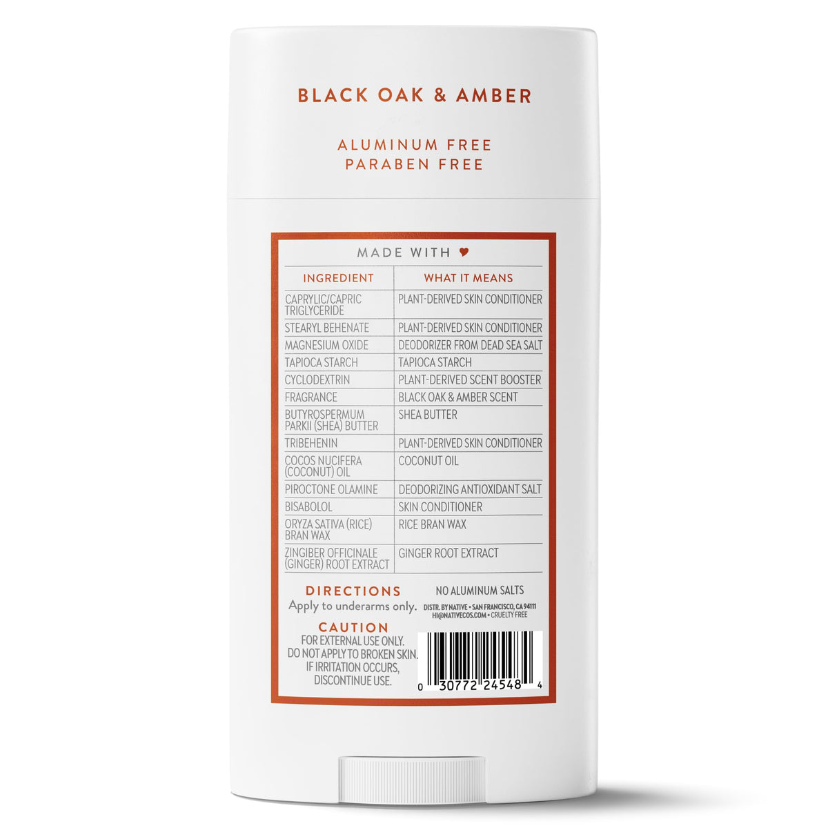 Native Aluminum Free Deodorant, Vanilla & Sandalwood, Large Size Stick, 72 Hour Odor Control, for Women & Men, Contains Naturally Derived Ingredients, 3.1 oz Jansha Store