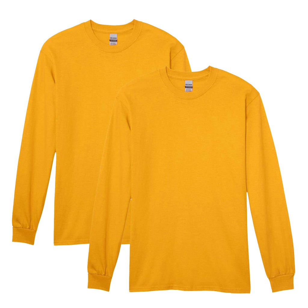 Gildan Adult Heavy Cotton Long Sleeve T-Shirt, Style G5400, 2-Pack Jansha Store