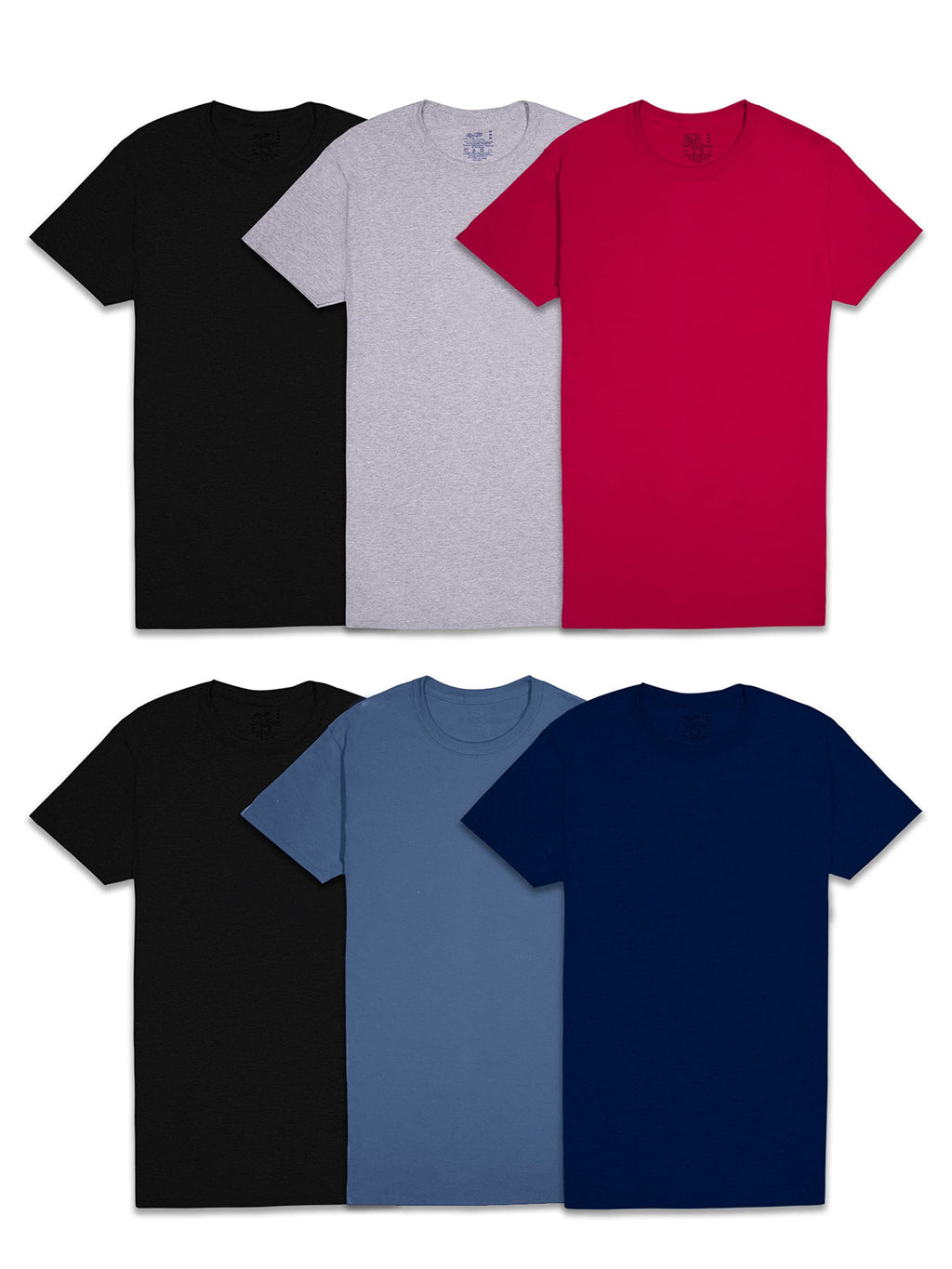 Fruit of The Loom Men's Crew Tee Undershirts, Moisture Wicking & Tag Free, Also Available in Big & Tall Jansha Store