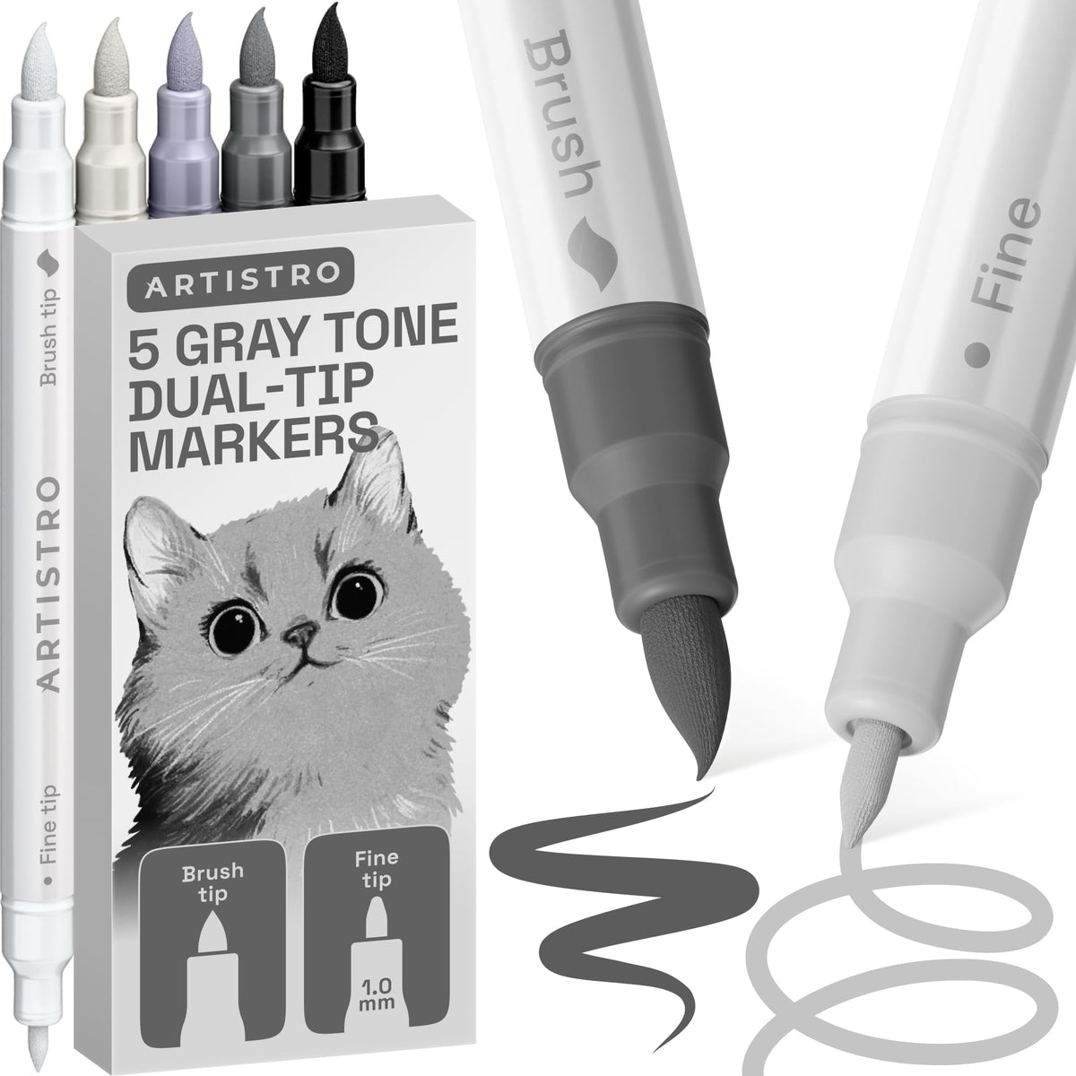 ARTISTRO 36 Multicolor Dual-Tip Acrylic Paint Marker Pens for Drawing Jansha Store