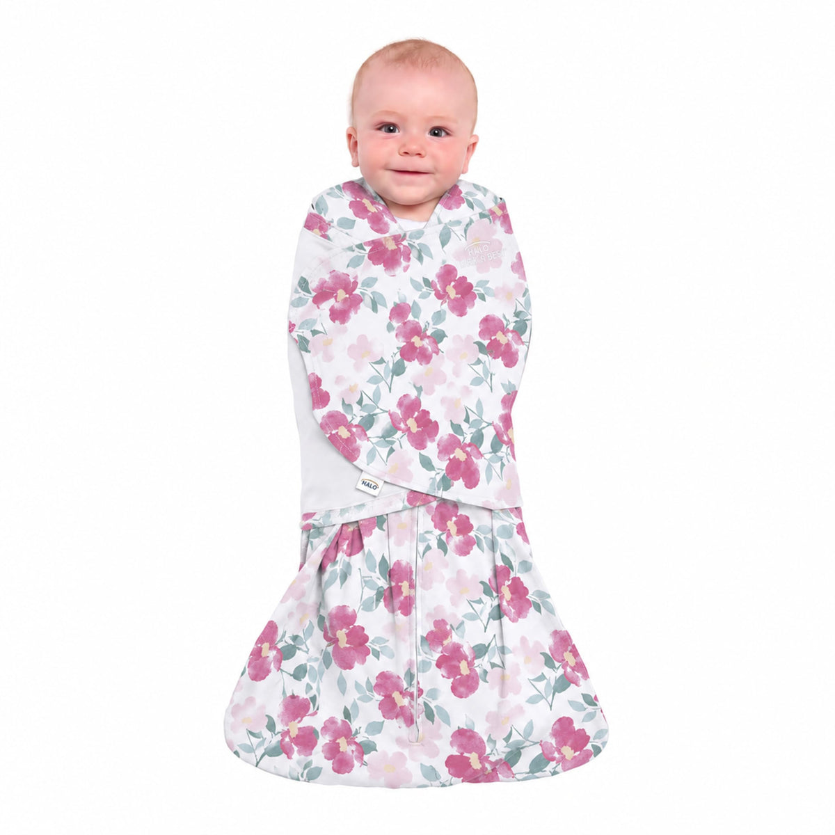 HALO SleepSack Swaddle | Cotton | 1.5 TOG | 6-12 lbs |Floral Stripe Jansha Store