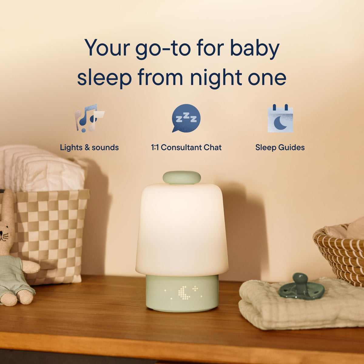Hatch Baby Sound Machine & Night Light Routine Builder (Putty) Jansha Store
