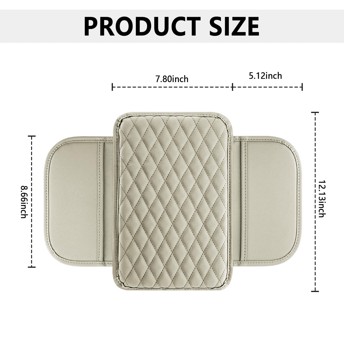 Stacool Upgraded Car Center Console Cover,Microfiber Leather Car Armrest Cover Cushion with 2 Storage Bags,Universal Car Armrest Storage Box (Brown) Jansha Store