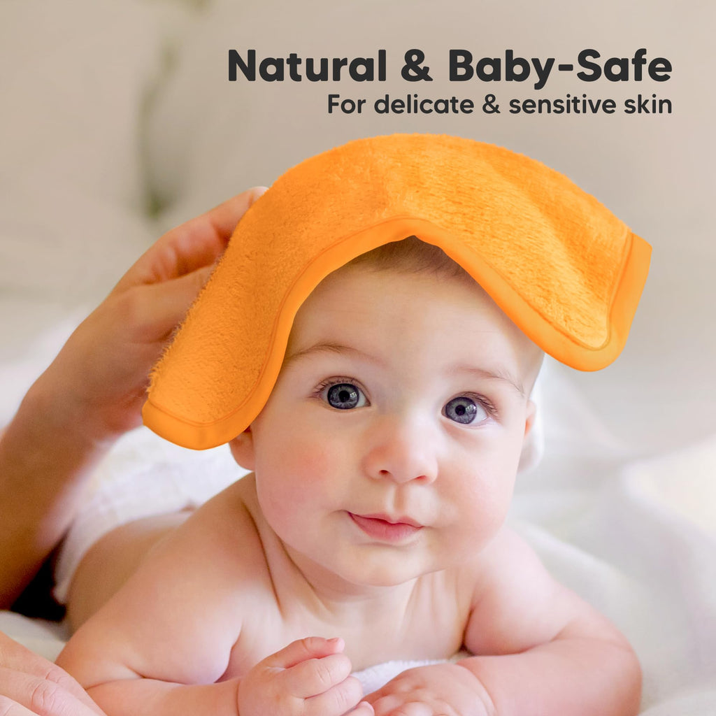 6-Pack Baby Washcloths, Soft Absorbent Washcloths for Face, Body (Rosy) Jansha Store