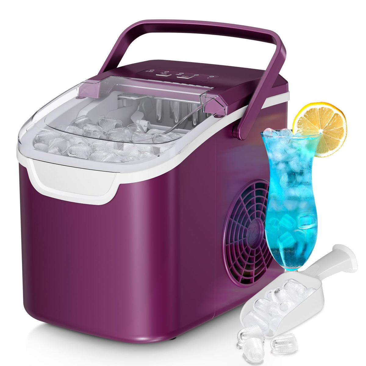 Antarctic Star Countertop Ice Maker Machine, 26Lbs/Day Fastest 6‑Min Ice Jansha Store
