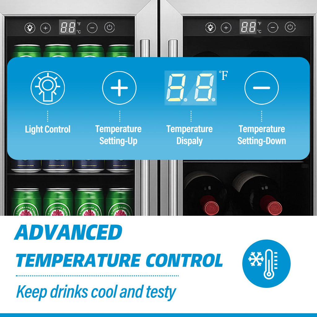 DOGHLY 1.7 Cu.ft Mini Fridge Glass Door, 72 Cans Beverage Refrigerator Jansha Store