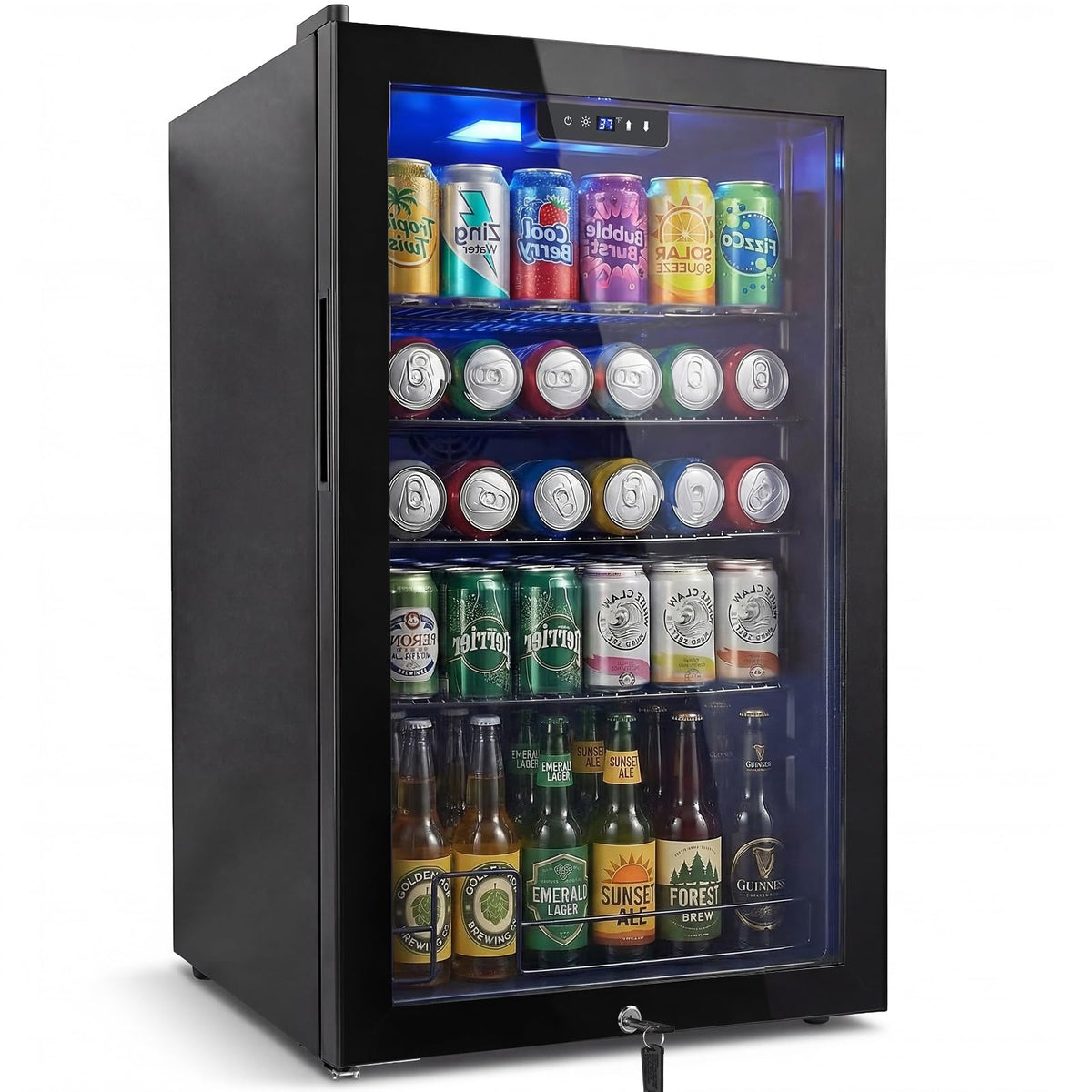 24 Inch Upgraded Dual Zone Wine and Beverage Refrigerator Cooler Jansha Store