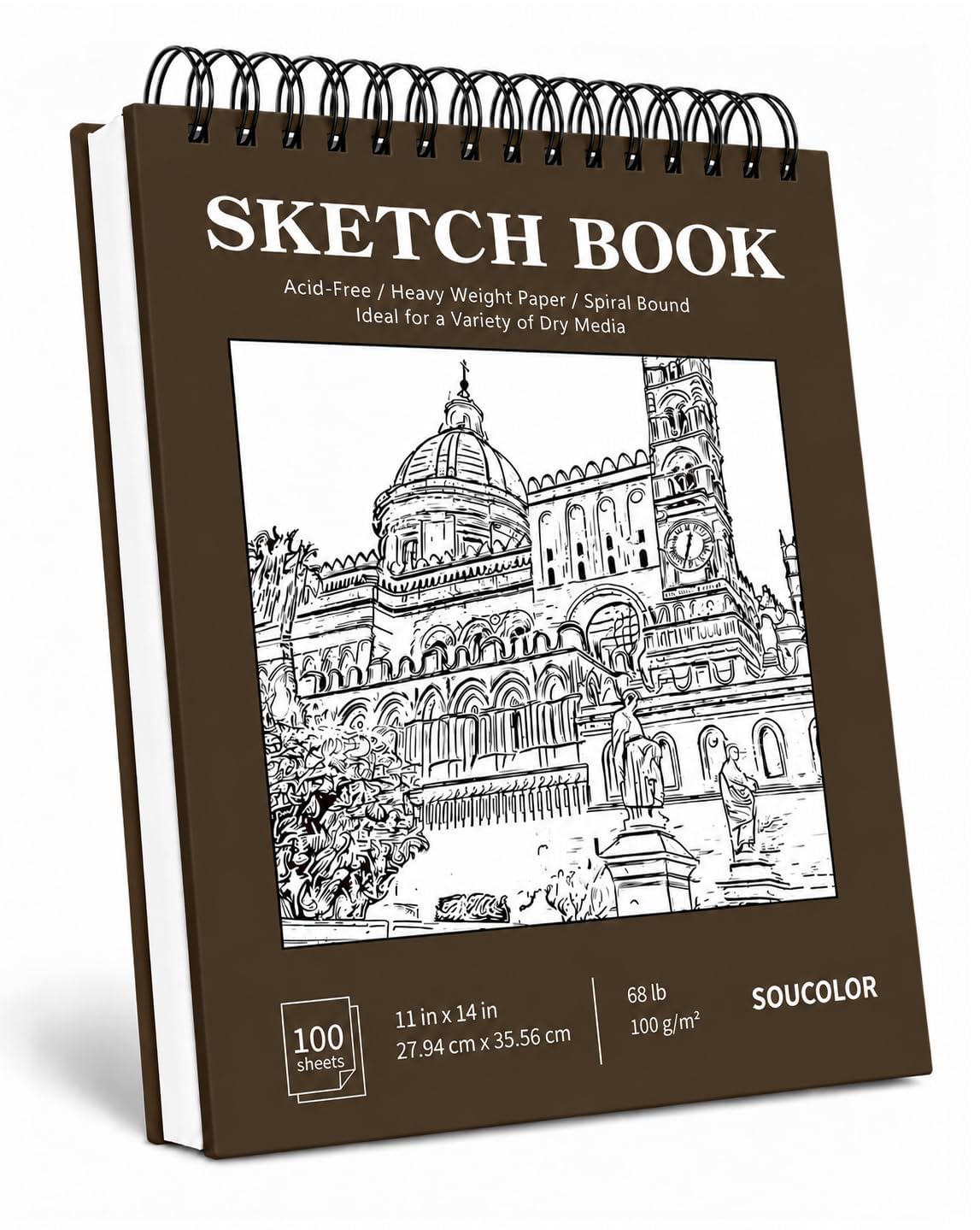 Soucolor Sketch Book 9" x 12", 100 Sheets Kids Art Sketchbook Drawing Pad Jansha Store