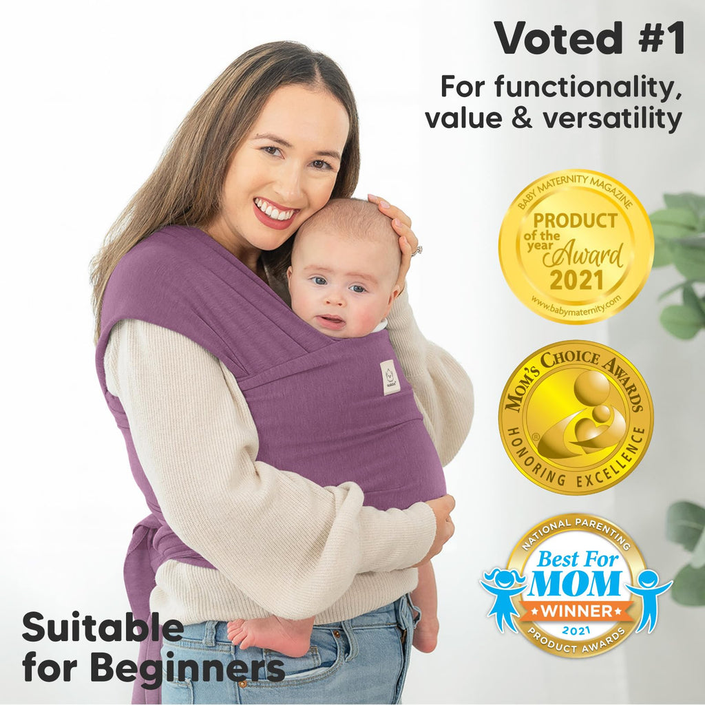 KeaBabies Baby Wrap Carrier, All in 1 Original Baby Carrier, Trendy Black Jansha Store