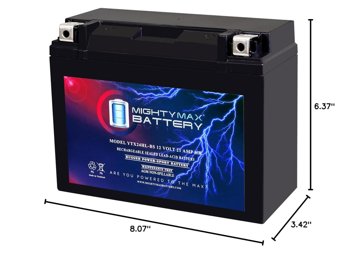 Mighty Max Battery YTX14-BS - 12 Volt 12 AH, 200 CCA, Rechargeable Maintenance Free SLA AGM Motorcycle Battery Jansha Store