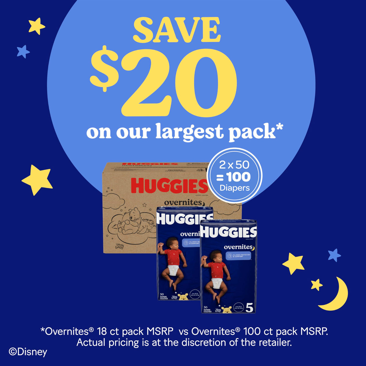 Huggies Overnites Diapers Size 5, 50 Count Jansha Store