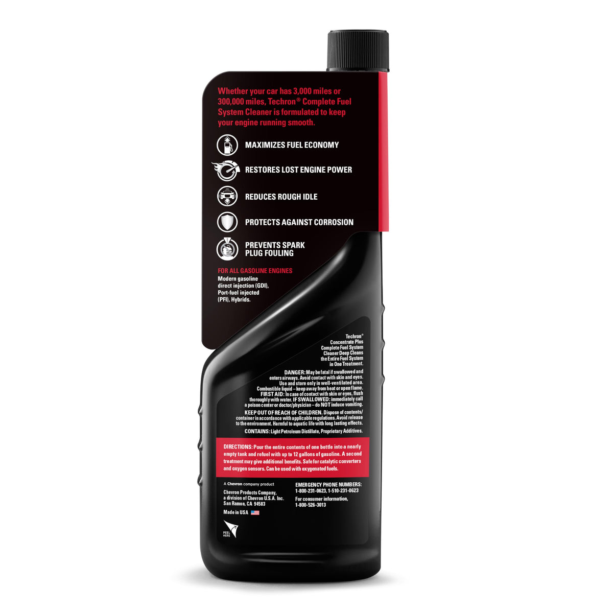 Chevron 65740-6PK 65740-CASE Techron Concentrate Plus Fuel System Cleaner - 20 oz., (Pack of 6) Jansha Store