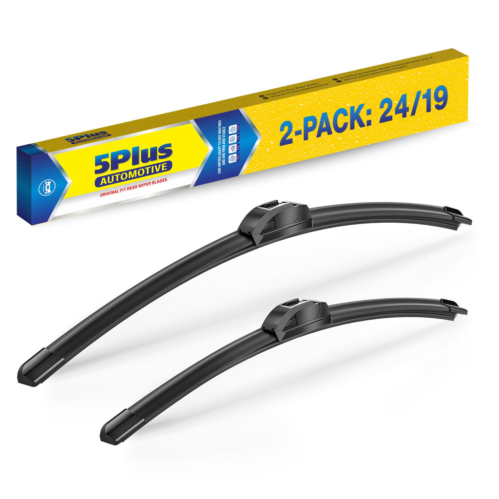 5 PLUS 20" Wiper Blades 2 Pack for J/U HOOK Front Arms,Premium All-Seasons Jansha Store