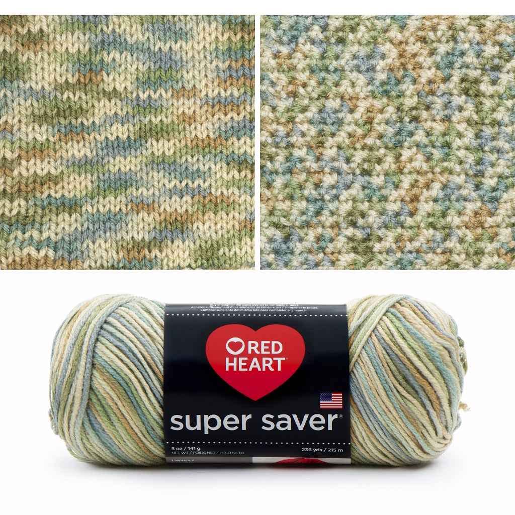 Red Heart E300 Super Saver Economy Yarn, Paddy Green Jansha Store