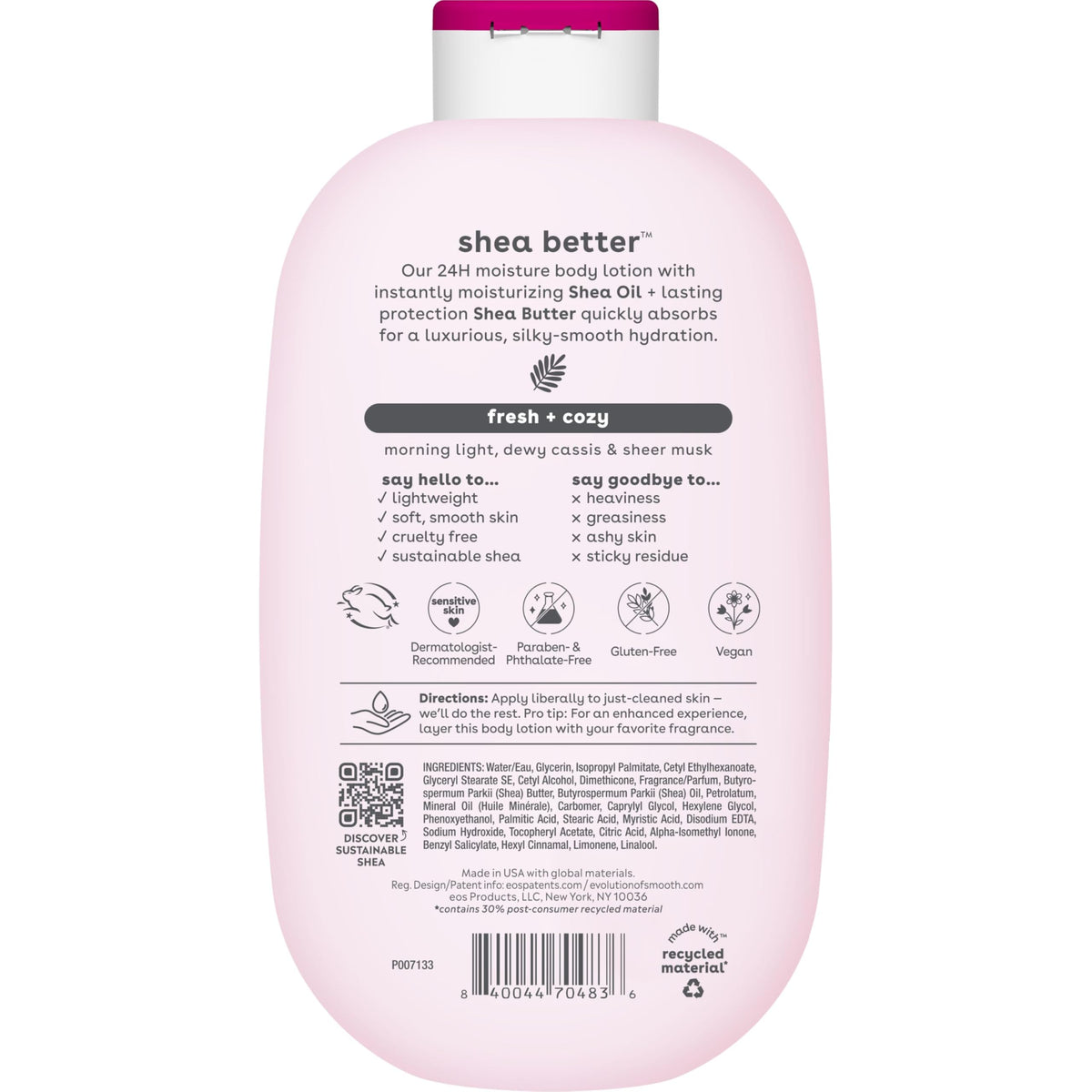 eos Shea Better Body Lotion- Vanilla Cashmere, 24-Hour Moisture, 16 fl oz Jansha Store