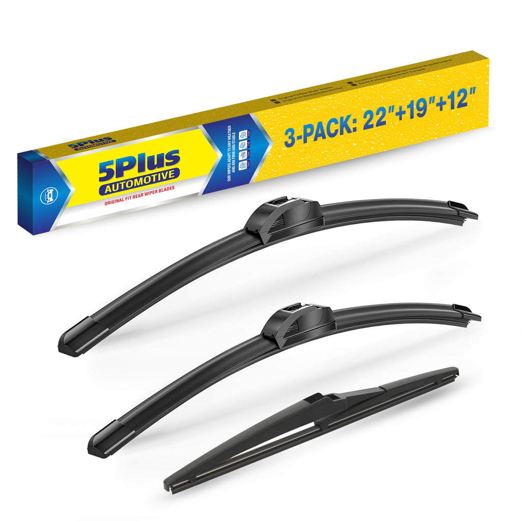 5 PLUS 20" Wiper Blades 2 Pack for J/U HOOK Front Arms,Premium All-Seasons Jansha Store