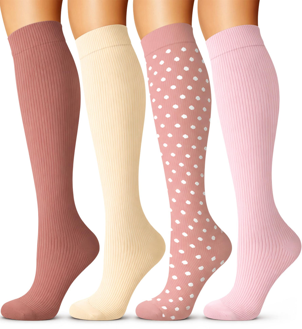 Laite Hebe 4 Pairs-Compression Socks for Women&Men Circulation-Best Support for Nurses,Running,Athletic Jansha Store