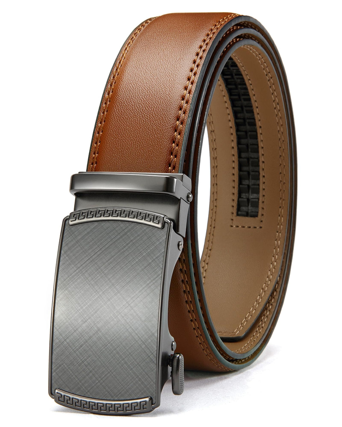 CHAOREN Men's Leather Ratchet Belt - Customizable Fit (35mm) Jansha Store